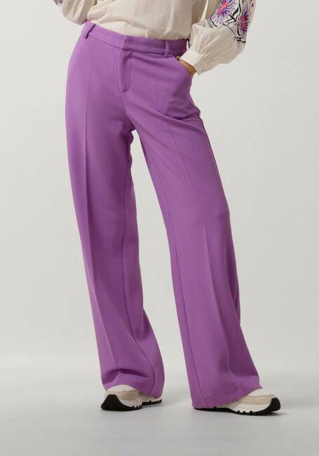 Lila POM AMSTERDAM Weite Hose PIQUE WIDE LEG PURPLE PANTS - large