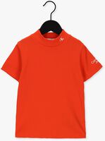 Rote CALVIN KLEIN T-shirt MOCK NECK RIB TOP - medium