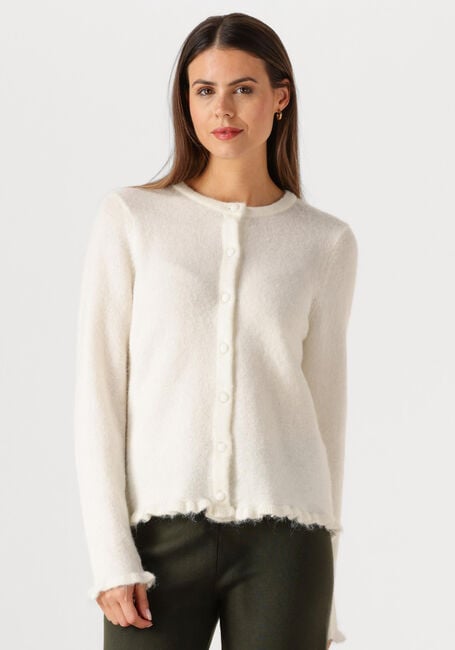 Nicht-gerade weiss SELECTED WOMEN Strickjacke SLFLULU FRILL LS KNIT CARDIGAN - large