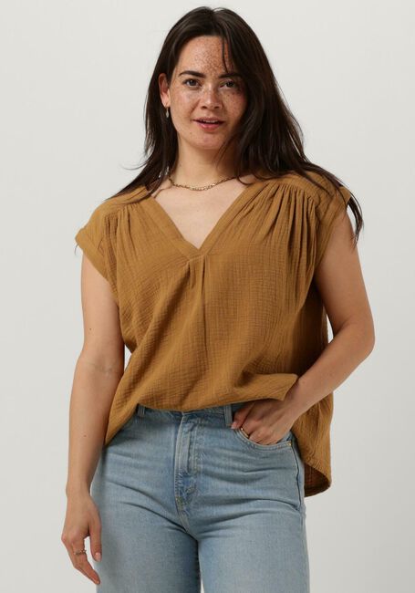 Camelfarbene CIRCLE OF TRUST Top PIEN BLOUSE - large