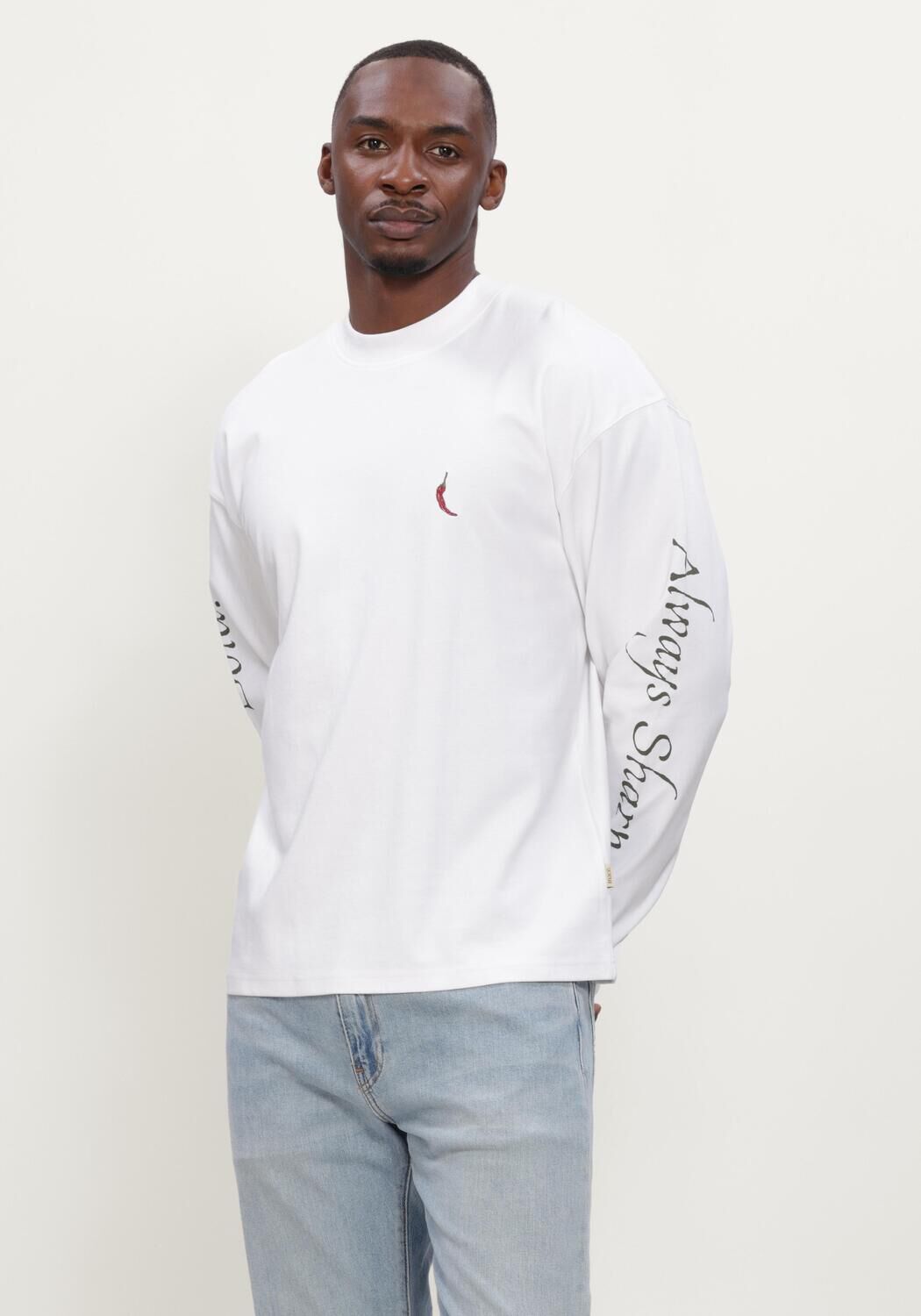 Wei&szlig;e MACED T-shirt M-AIDEN - large