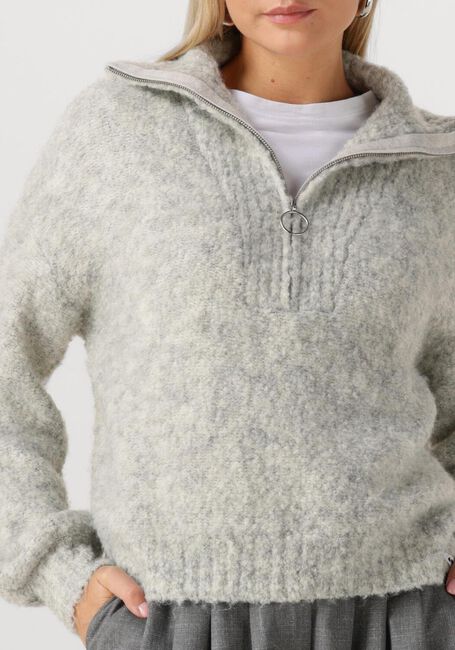 Hellgrau SIMPLE Pullover KNIT-BOUCLE-25-3 - large