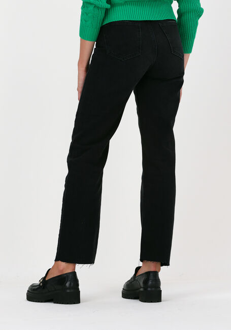 Schwarze NA-KD Straight leg jeans STRAIGHT HIGH WAIST RAW HEM JE - large
