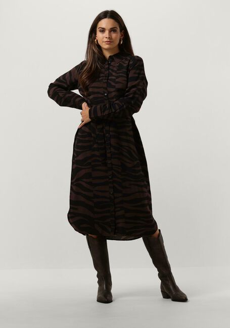 Braune OBJECT Midikleid OBJCIRA L/S SHIRT DRESS 129 - large