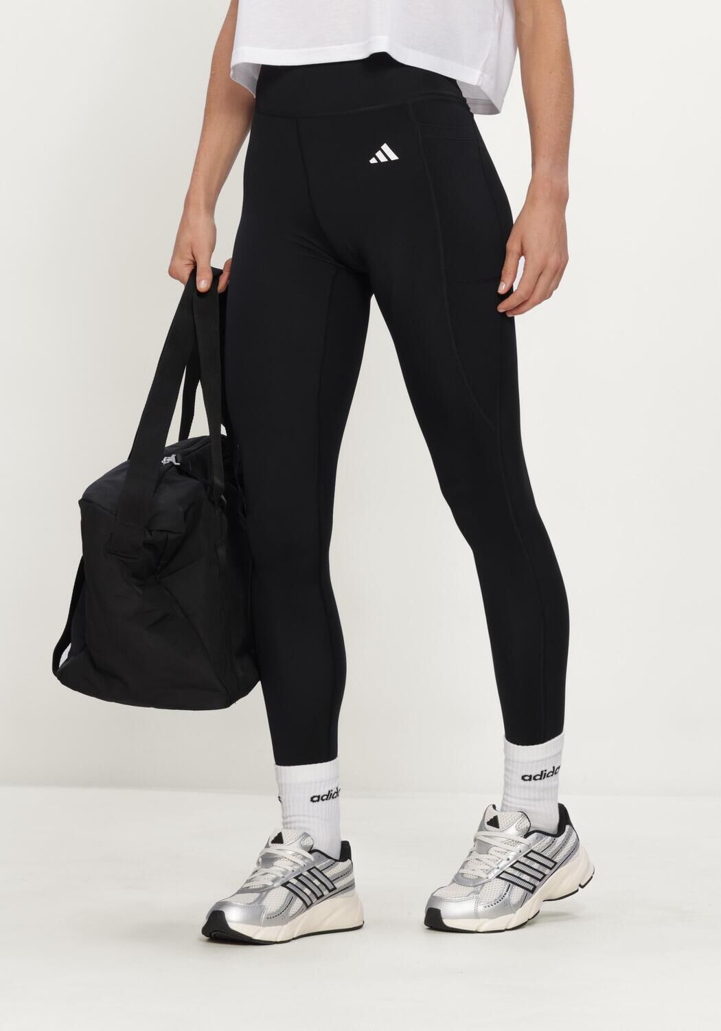 Schwarze ADIDAS Legging OPT ESS ST 1/1 - large