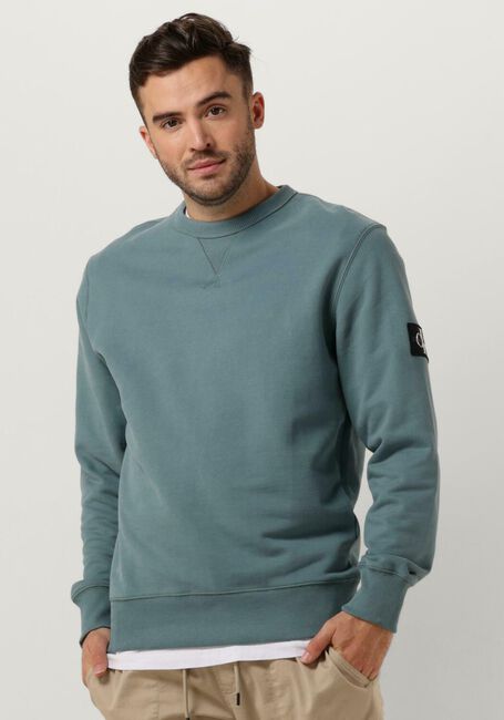 Blaue CALVIN KLEIN Sweatshirt BADGE CREW NECK - large