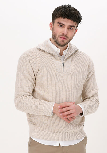 Nicht-gerade weiss SELECTED HOMME Pullover SLHIRVEN LS KNIT HIGH HALF ZIP - large