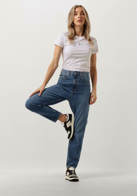 Weiße TOMMY JEANS T-shirt TJW SLIM ESSENTIAL LOGO - large