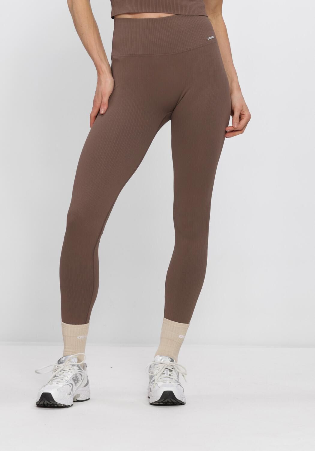Braune AIM'N Hosen RIBBED SEAMLESS TIGHTS - large