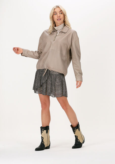 Taupe GOOSECRAFT Lederjack ROSA BLOUSE - large
