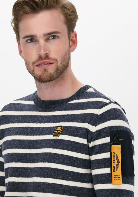 Blaue PME LEGEND Pullover R-NECK COTTON RIB - large