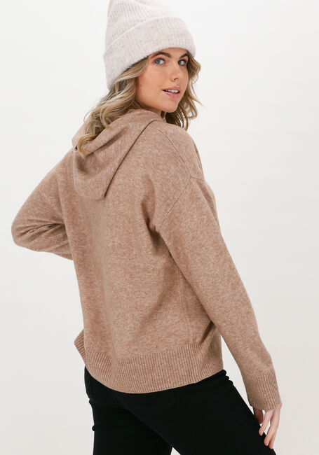 Beige SELECTED FEMME Pullover SLFNOVAH LS KNIT HOODIE B - large