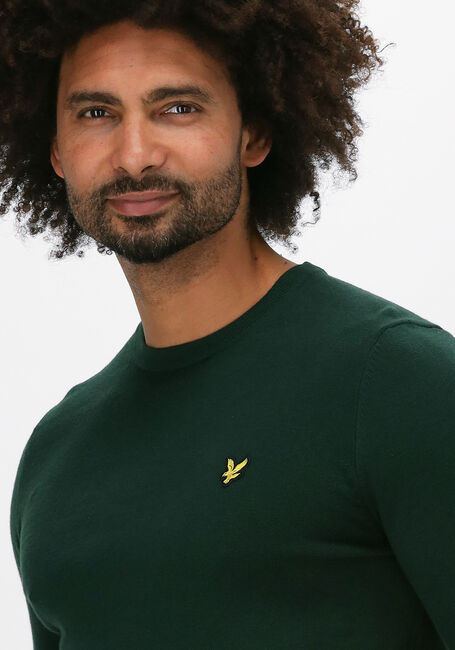 Grüne LYLE & SCOTT Pullover CREW NECK COTTON MERINO JUMPER - large
