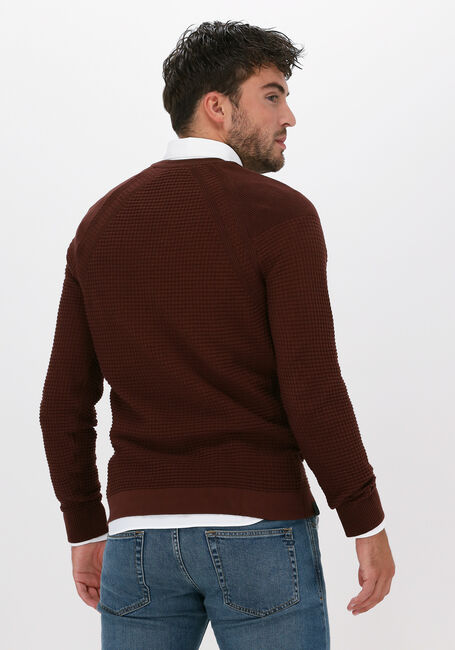 Bordeaux CAST IRON Pullover R-NECK SLIM FIT COTTON SOLID - large