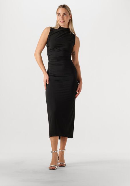 Schwarze ROSEMUNDE Maxikleid BILLIE SL LONG DRAPE DRESS - large
