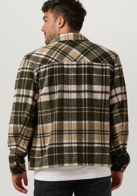 Grüne SCOTCH & SODA Overshirt BRUSHED WOOL-BLEND CHECKED OVERSHIRT - large
