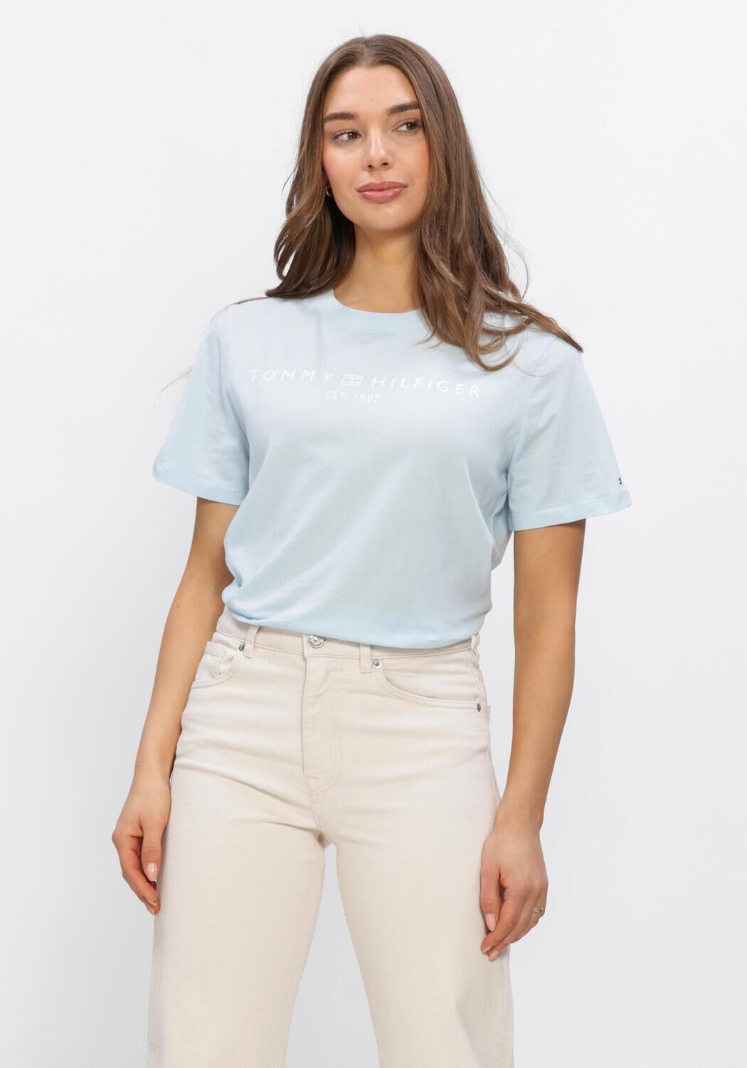 Hellblau TOMMY HILFIGER T-shirt REG CORP LOGO - large