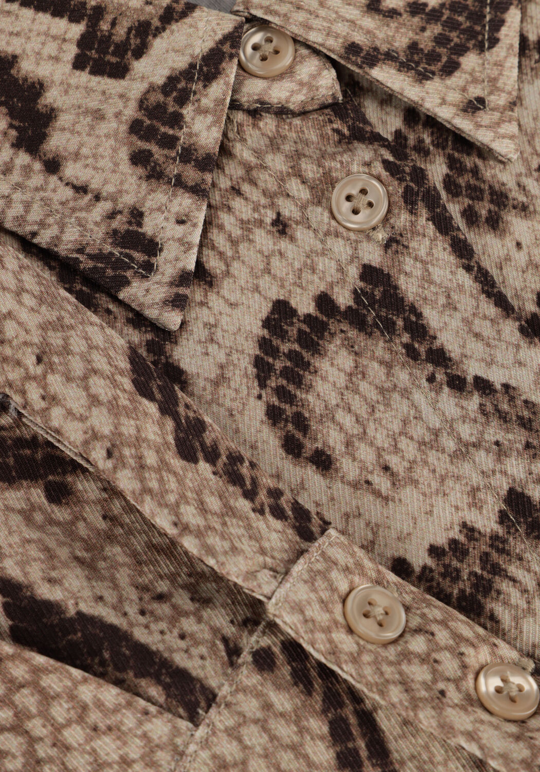 Sand ALIX THE LABEL Blusen LADIES WOVEN SNAKE TWILL BLOUSE - large