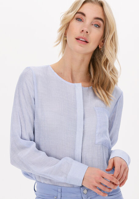 Hellblau SIMPLE Blusen WOVEN BLOUSE COLETTE STRIPE - large