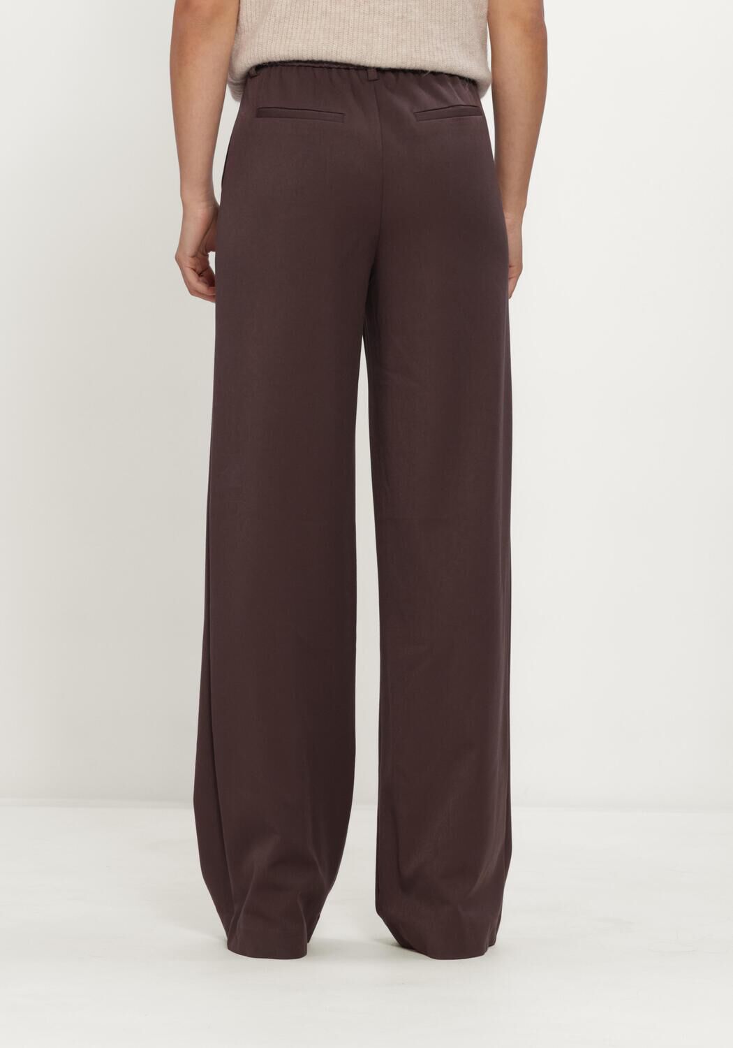 Braune OBJECT Weite Hose OBJLISA WIDE PANT TALL - large