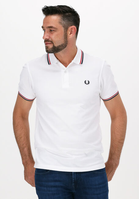 Weiße FRED PERRY Polo-Shirt TWIN TIPPED FRED PERRY SHIRT - large