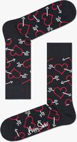 Schwarze HAPPY SOCKS Socken ARROW & HEART - medium