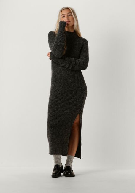 Graue VANILIA Midikleid WOOL MAXI DRESS - large