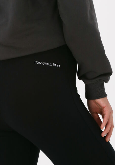Schwarze COLOURFUL REBEL Schlaghose BASIC FLARE PANTS - large