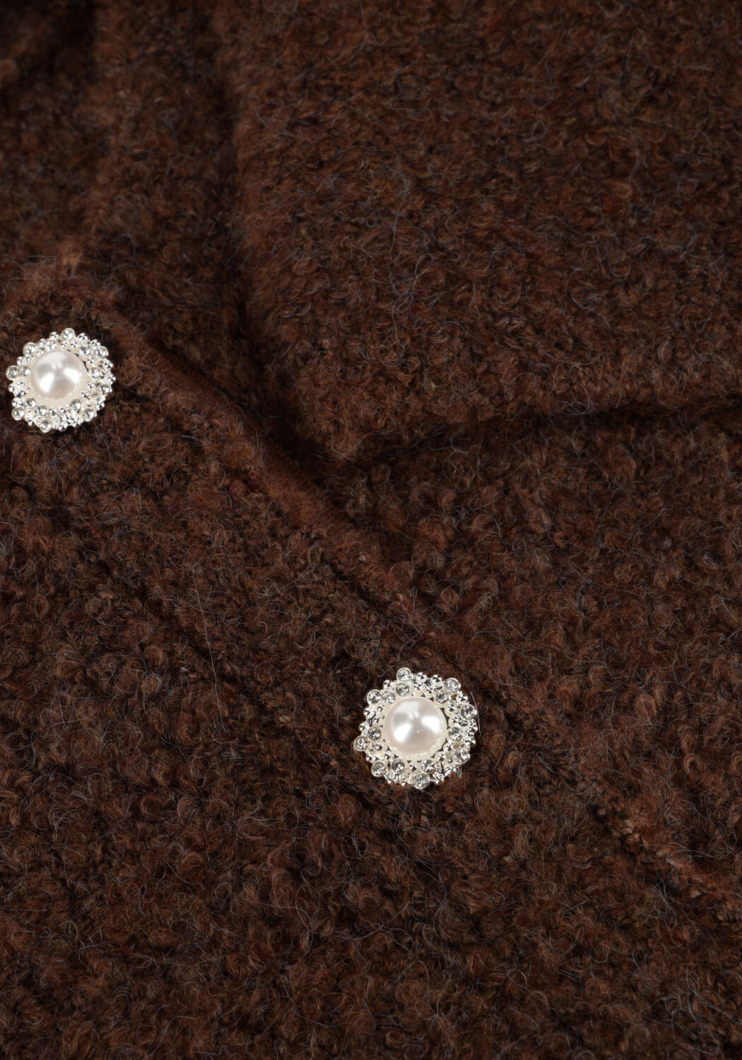 Braune Y.A.S. Strickjacke YASPLYRA LS KNIT CARDIGAN - large