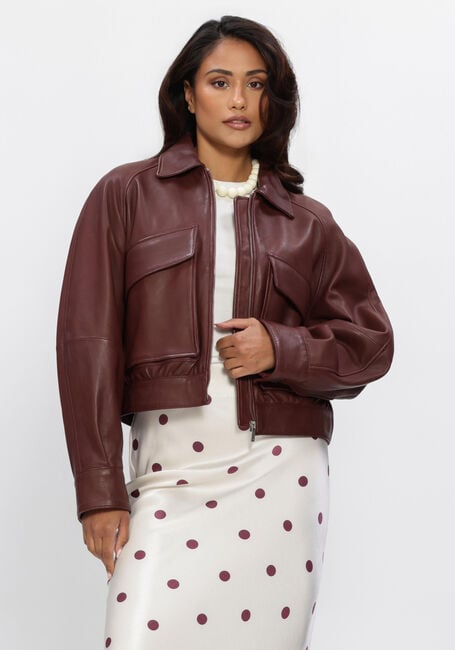 Bordeaux STUDIO AR Lederjack ANA SHEEP VEG NAPPA - large