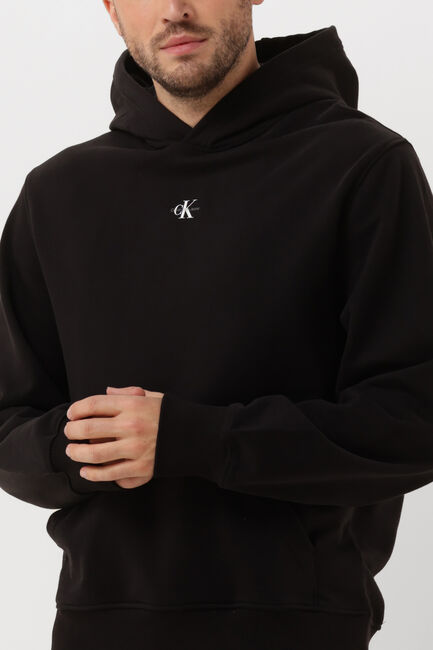 Schwarze CALVIN KLEIN Sweatshirt MICRO MONOLOGO HOODIE - large