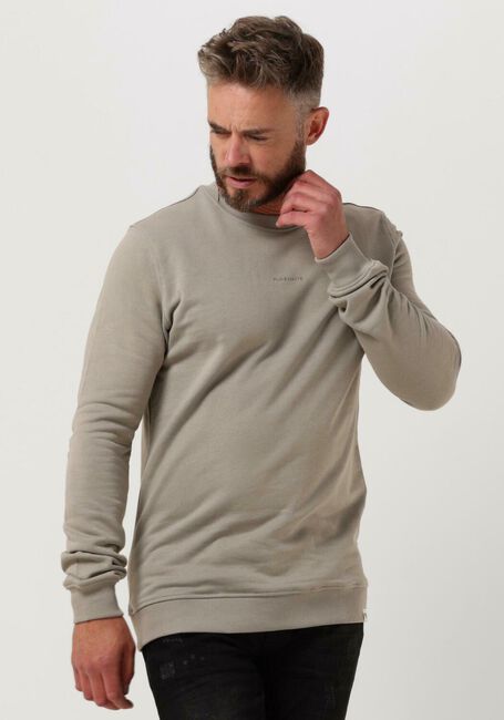 Taupe PUREWHITE Pullover CREWNECK WITH ARTWORK PATCH ON BACK - large