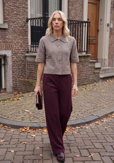 Taupe SUMMUM Pullover SHORT CARDIGAN SOFT - large
