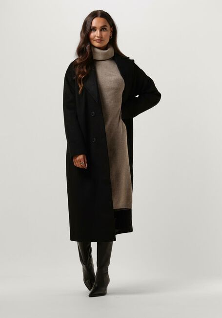 Schwarze NOTRE-V Mäntel WOOL COAT LONG - large