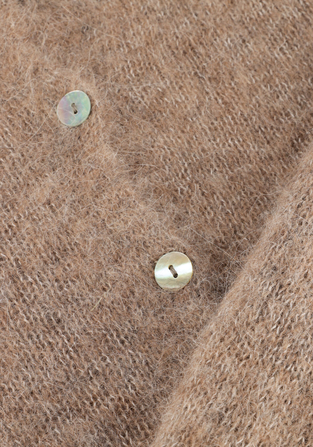 Braune BY-BAR Strickjacke CLEO NATURAL CARDIGAN - large