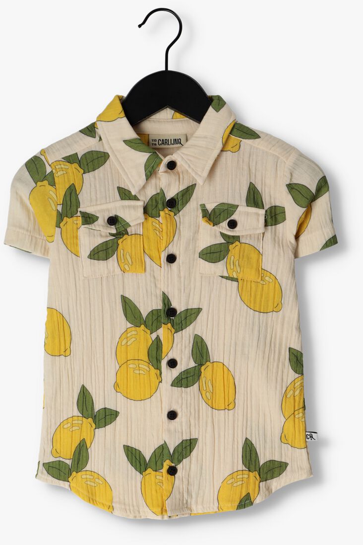 nicht-gerade weiss carlijnq casual-oberhemd lemon blouse short sleeve