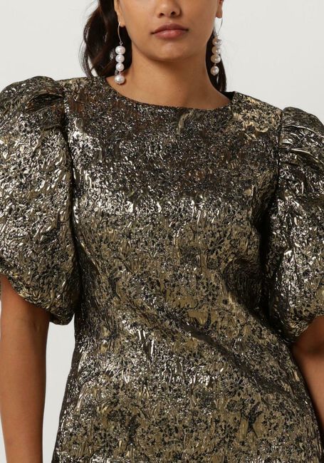Goldfarbene DEA KUDIBAL Minikleid TULLIPPE - large