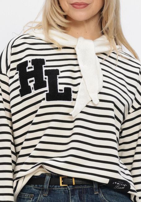 Mehrfarbige/Bunte HAUTE L'AMITI&Eacute; Pullover & Cardigans STRIPE APPLICATION SWEAT - large