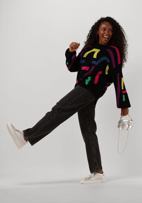 Dunkelgrau ALIX THE LABEL Weite Hose BAGGIE DENIM PANTS - large