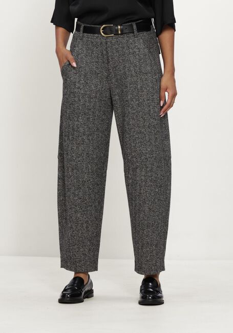 Graue CAMBIO Weite Hose ORLY PLAIN HERRINGBONE JERSEY JACQUARD - large