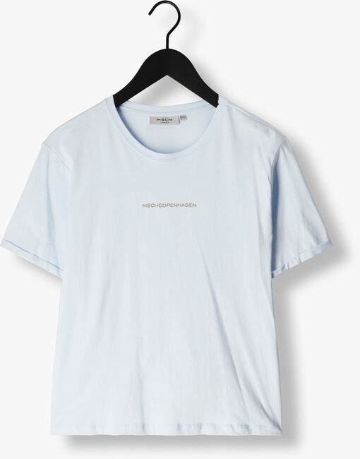 Hellblau MSCH COPENHAGEN T-shirt MSCHTERINA ORGANIC SMALL LOGO TEE - large