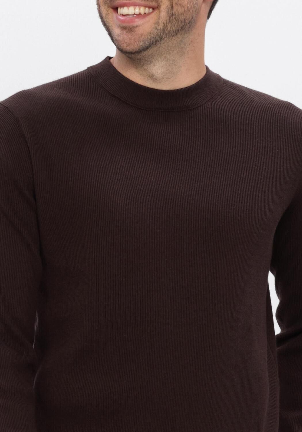 Braune DSTREZZED Pullover DS_OSCAR RIB MOCKNECK - large