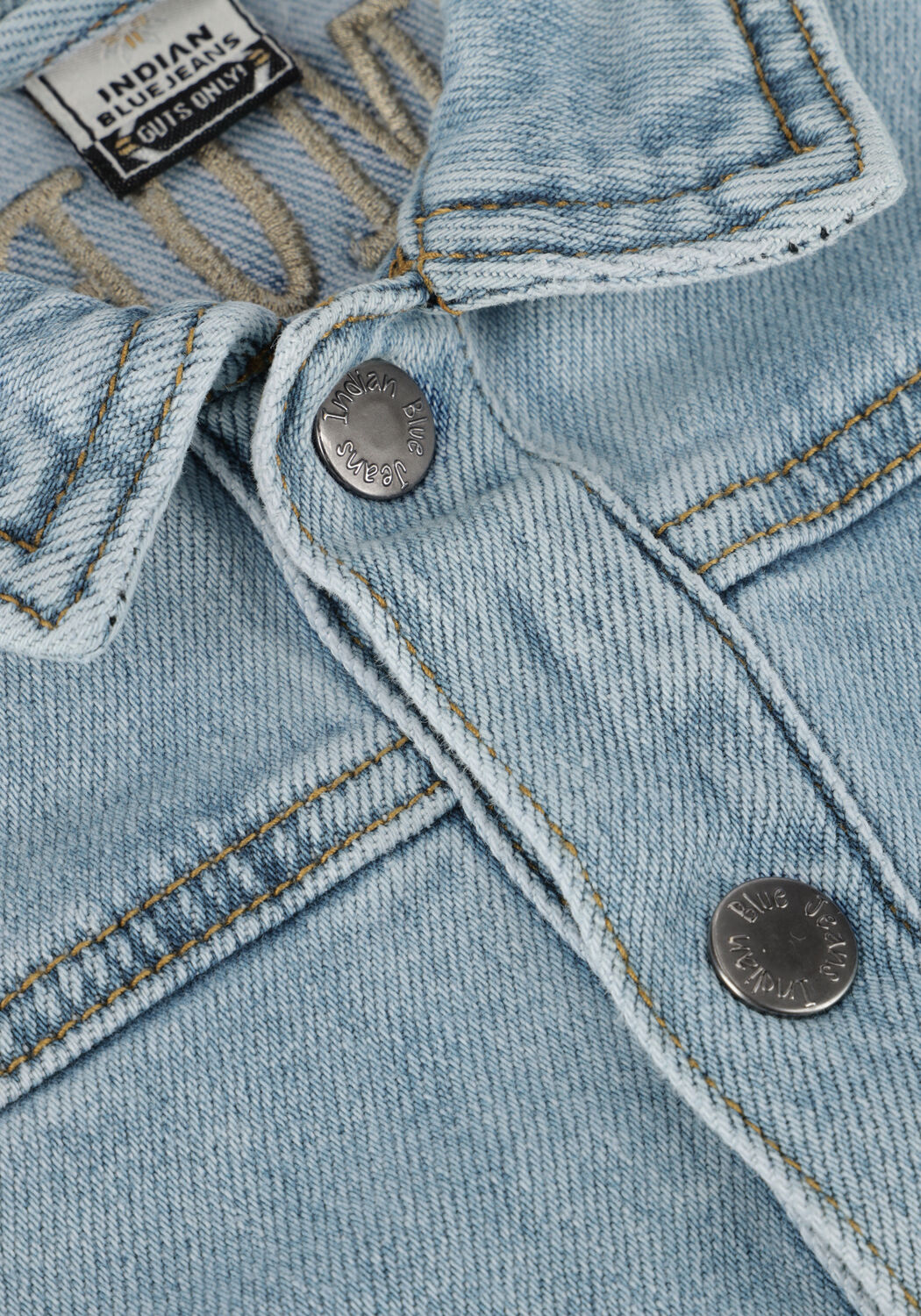 Hellblau INDIAN BLUE JEANS Jeansjacke DENIM JACKET EMBROIDERY - large