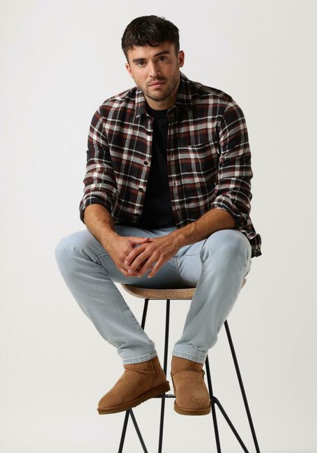 Braune CAST IRON Casual-Oberhemd LONG SLEEVE SHIRT BRUSHED YARN DYED CHECK - large