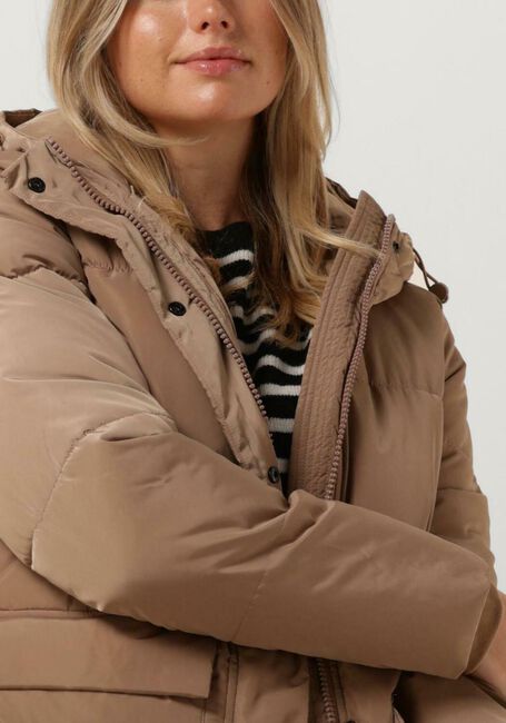 Camelfarbene NOTRE-V Wattierte Jack PUFFER COAT MIDI - large