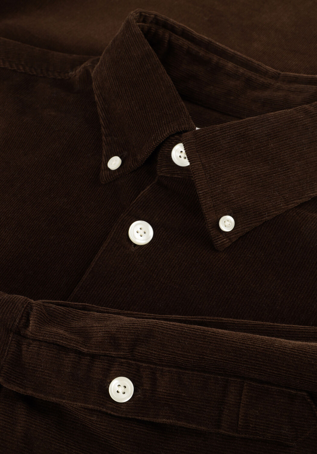 Braune SELECTED MEN Casual-Oberhemd SLHREGDANNI CORD BD LS SHIRT - large