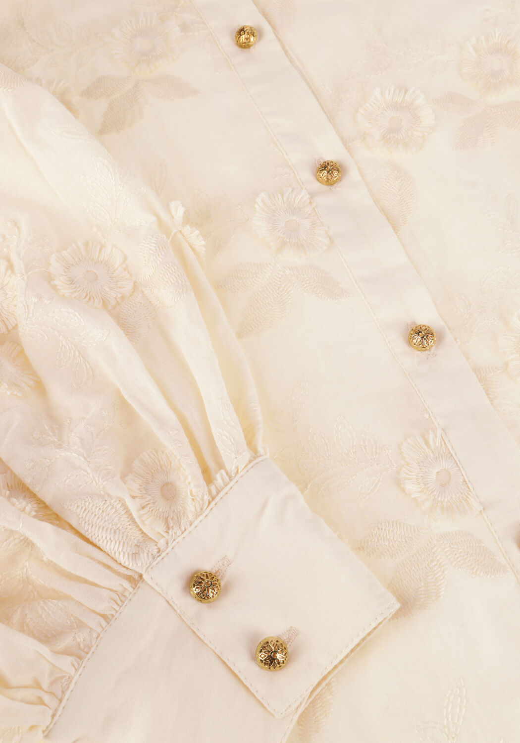 Nicht-gerade weiss SUMMUM Blusen LONGSLEEVE BLOUSE 3D FLOWER - large