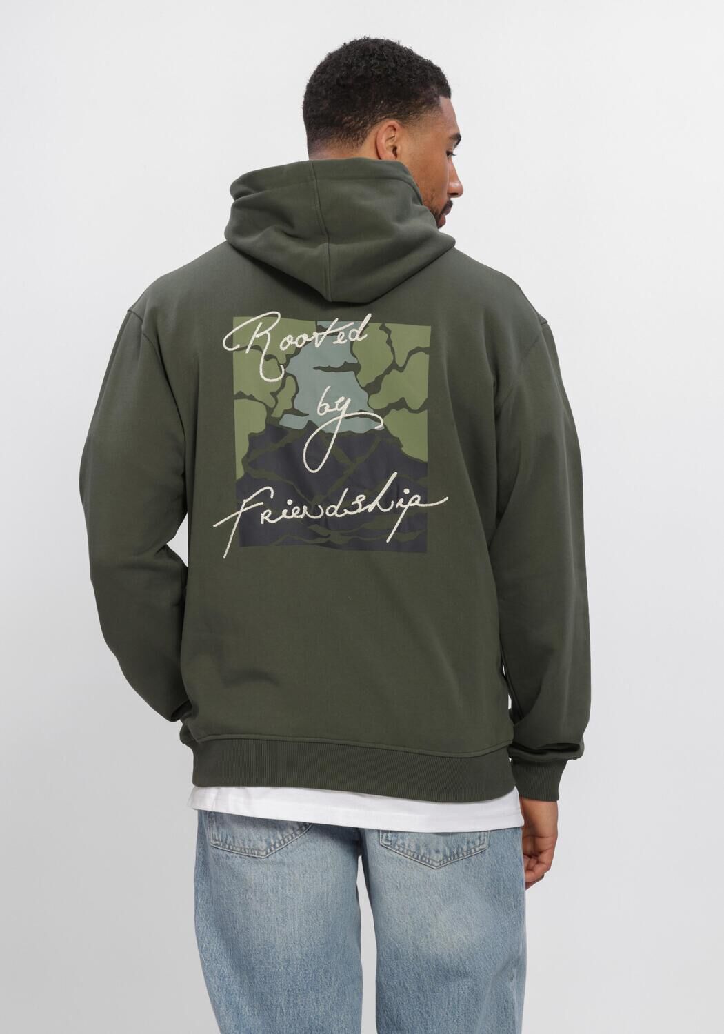 Dunkelgr&uuml;n PURE PATH Sweatshirt FOREST ROOTED - large