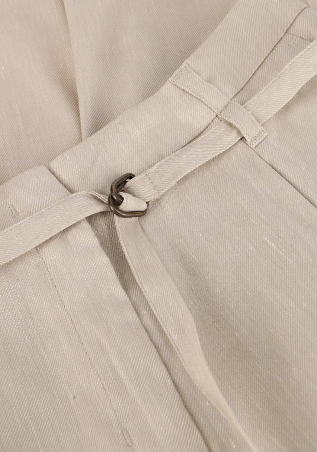 Beige SUMMUM Hose TROUSERS WIDE LINEN BLEND TWILL - large