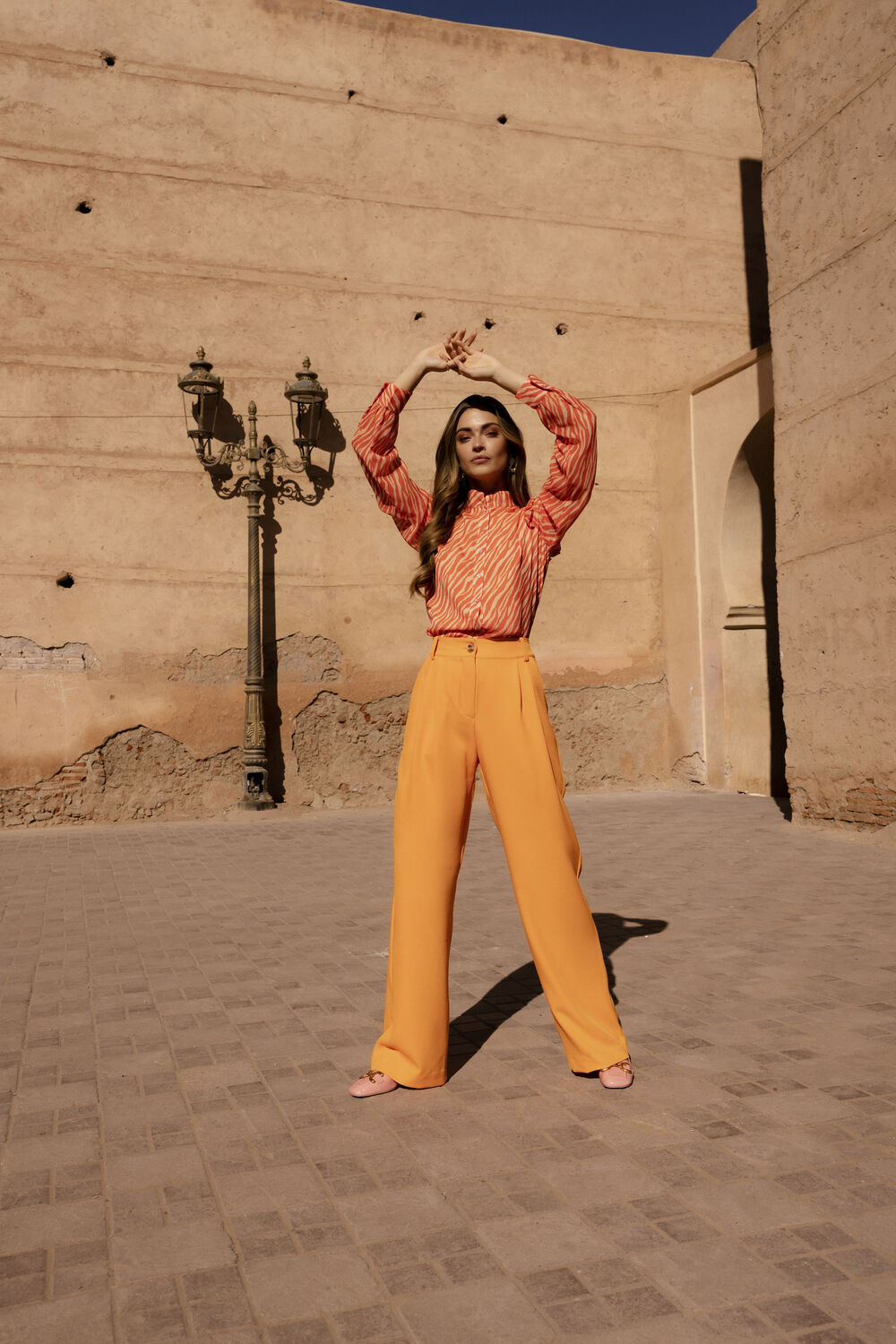 Orangene NOTES DU NORD Blusen GENNY RECYCLED SHIRT - large